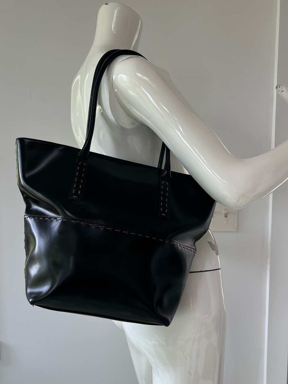 Genuine Leather Tote Bag Made in Italy  shoulder bag Academic purse